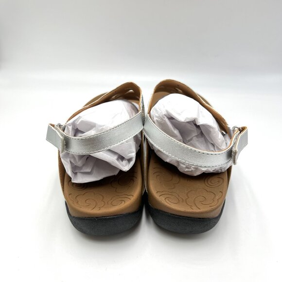10W 10 WIDE WIDTH‎ Rockport Womens Ridge Sling Silver Summer Sandals Shoes - Picture 7 of 13